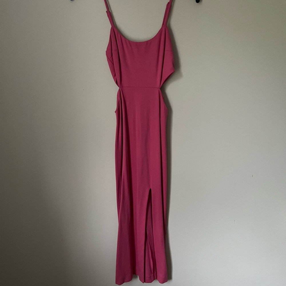 Revolve Hot Pink, Side cut-out Midi Dress, XS